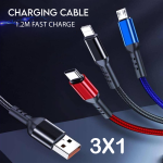 3 in 1 Charge Cable 1.2 m Fast charge