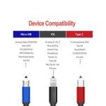 ⁦3 in 1 Charge Cable 1.2 m Fast charge⁩ - الصورة ⁦3⁩